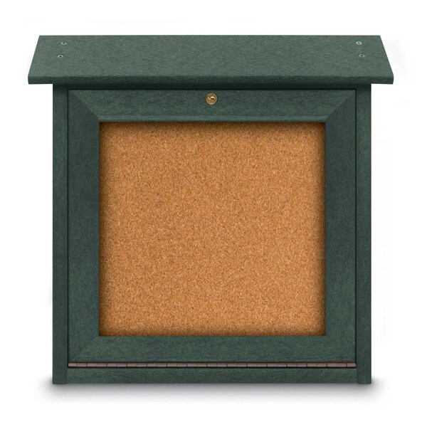 Outdoor Enclosed Combo Board, 48"x36", Black Frame/Black Porc & Pearl